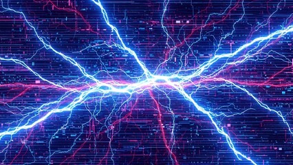 Electric discharge of energy across digital grid with neural network connectivity background