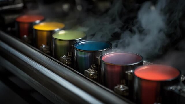 Medium shot showing precision anodizing for highperformance durability emphasizing the controlled formation of uniform oxide films with diverse color effects.