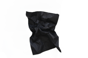 Crumpled black paper texture 