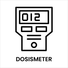 a Simple black line icon of dosage meter