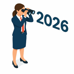 business people looking for new directions in 2026Adobe Illustrator Artwork