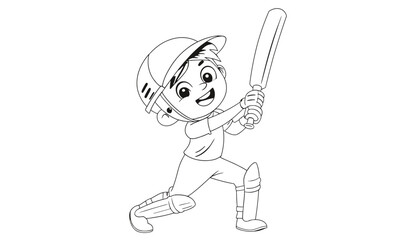A young boy in green cricket gear enthusiastically swings a bat with a big smile
