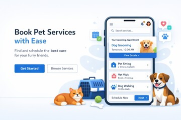 Booking Pet Services Can Be Simple With an App That Helps Schedule Grooming and Other Care for Pets Anytime and Anywhere Without Hassle