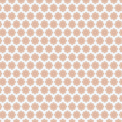 Seamless Peach Floral Pattern on Light Background
