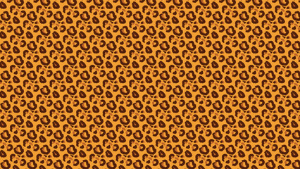 Seamless Leopard Print Pattern Background with Cheetah Spots