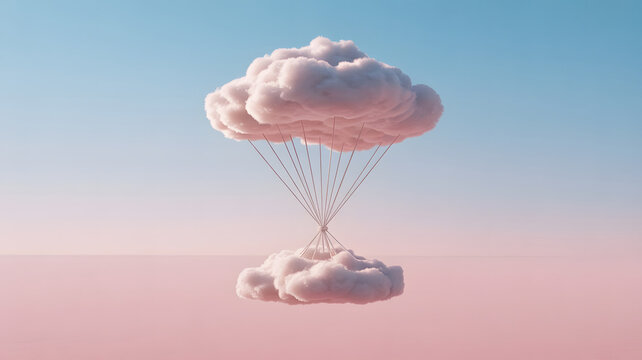 cloud parachute in the sky