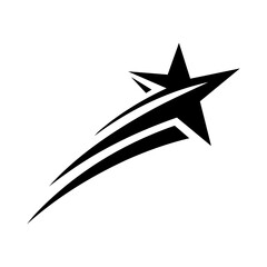 A stylized shooting star with sharp angles and curved motion lines, representing momentum, innovation, and breakthrough ideas.