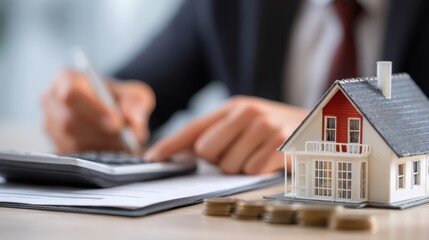 Property investment idea mortgage request entrepreneur assesses buy sell investment property promotion establishing life stability housing rental