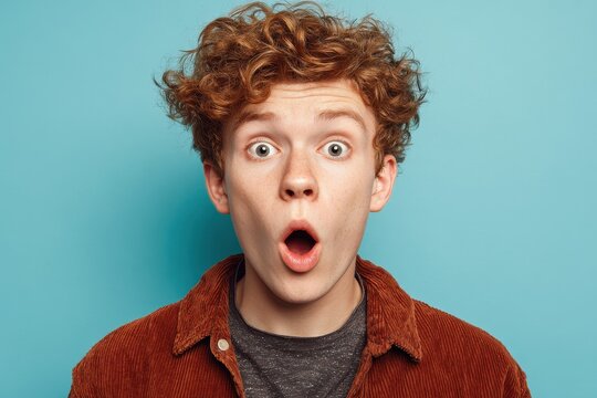 young hip guy astonished