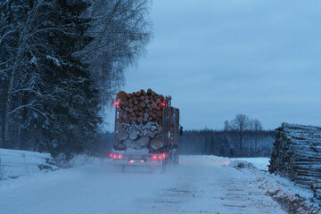 snow covered road © talavietis