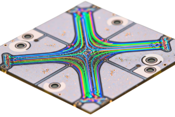 Advanced photonic integrated circuit chip with optical pathways isolated with transparent background