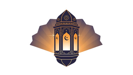 Illuminated crescent moon lantern