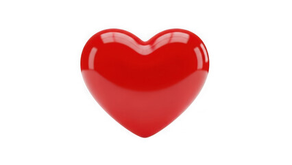 Obraz premium Vibrant red heart icon isolated on transparent background