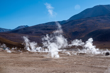 El Tatio geyser field in the Andes Mountains of northern Chile