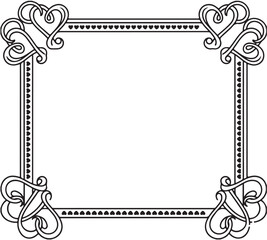 Doodle coloring book page cat with balloons. Valentine day illustration