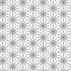 Moroccan Style Geometric Tile Pattern Line Art