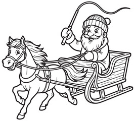 Chibi Santa Claus Coloring Page