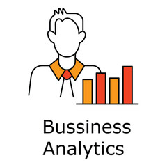 Business Analytics Data Metrics Vector Icon Illustration
