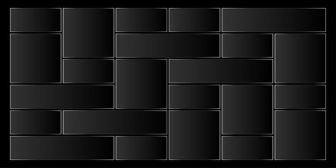 Futuristic transparent glass Bento Grid frames for website landing page. Digital banners UI templates design
