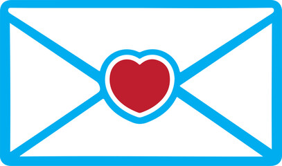 Love Letter Icon with Heart Seal &mdash; Romantic Message Envelope Illustration