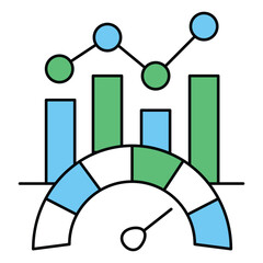 Key Performance Indicator Analytics and Monitoring Icon