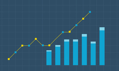 Business Growth Analytics Bar And Line Chart Visualization