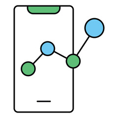 Mobile App Metrics and Performance Analytics Icon