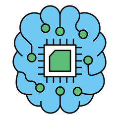 Vector Icon Representing Machine Learning Data Analysis