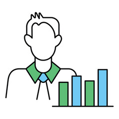 Vector Icon Representing Business Analytics Dashboard Metrics