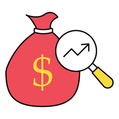 Business Finance Analytics Vector Icon Data Evaluation