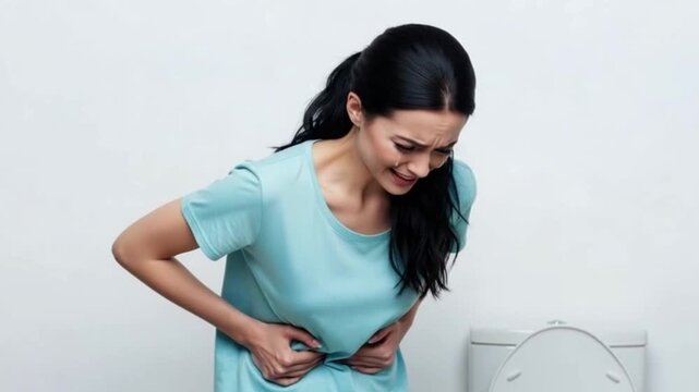 Severe menstrual cramps and irregular periods in women: hormonal imbalance, pcos, endometriosis causes. AI