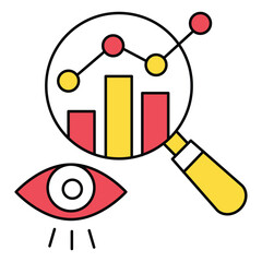 Vector Icon Representing Predictive Data Analytics Modeling