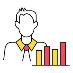 Business Analytics Performance Metrics Vector Icon Design