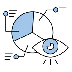 Monitoring Observation Vector Icon Analytical Review Process