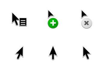 Modern Mouse Cursor Status Icon Set