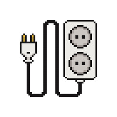 extention electrical cable pixel art