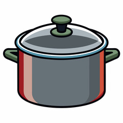 Saucepan isolated on white background. 