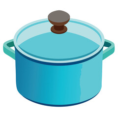 Saucepan isolated on white background. 