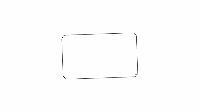 Simple Rounded Frame Animation &mdash; 2D Flat Vector Motion Alpha Channel Transparent Background
