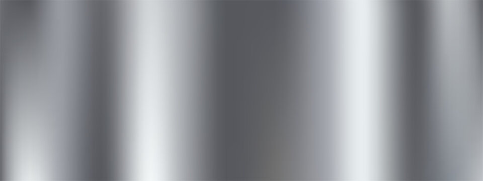 Silver glossy mirror gradient texture vector background