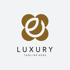 SIMPLE LOGO e nature logo design template elements