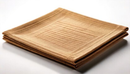 Stack of Folded Wooden Plates - Natural Texture and Warm Tones for Dining.