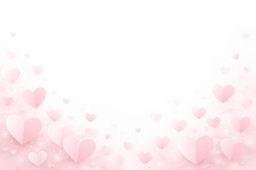 Pink heart background with sparkling hearts