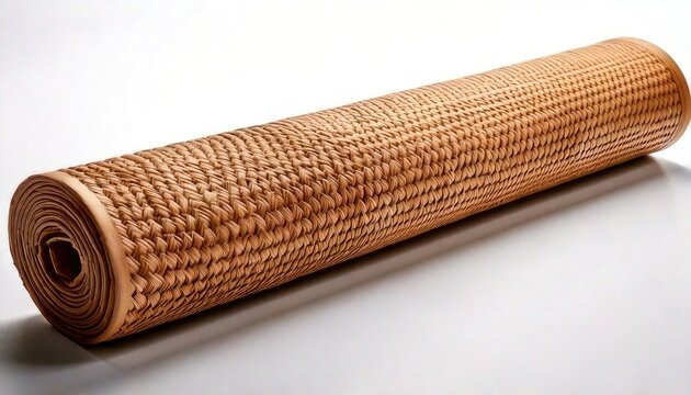 Rolled Up Woven Material - A Detailed Close-Up of Texture and Pattern. - Powered by Adobe