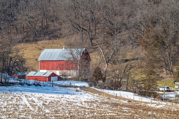 Winter Barn in the Driftless Area of Southwest Wisconsin