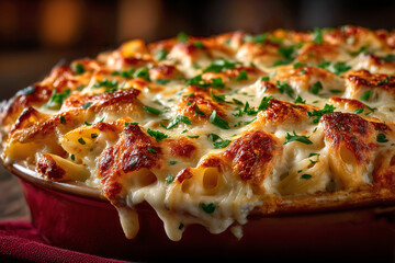 Creamy baked chicken Italian pasta