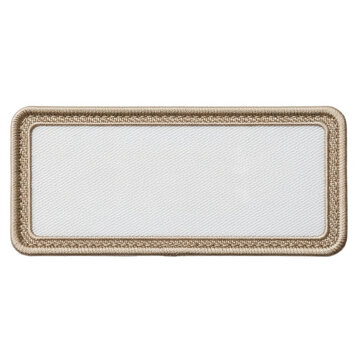 Blank name tag patch isolated on transparent background