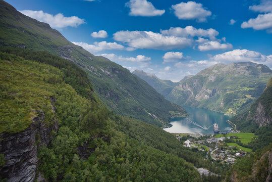 Aussicht in den Geiranger Fjord in Norwegen