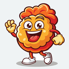 design logo vector cartoon mascot icon fried chicken