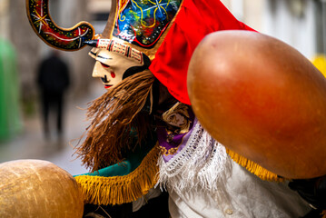 Traditional Pantalla mask of Xinzo de Limia. The Concept of Traditn.